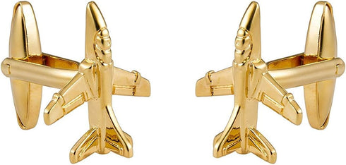 Golden Space Shuttle Cufflinks for Men...