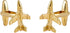 Golden Space Shuttle Cufflinks for Men...