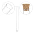 uxcell 10Pcs PS Plastic Test Tubes with Cork Stoppers, Round Base, 13x100mm, Storage Container for Scientific Experiments Sample Display Decoratio...