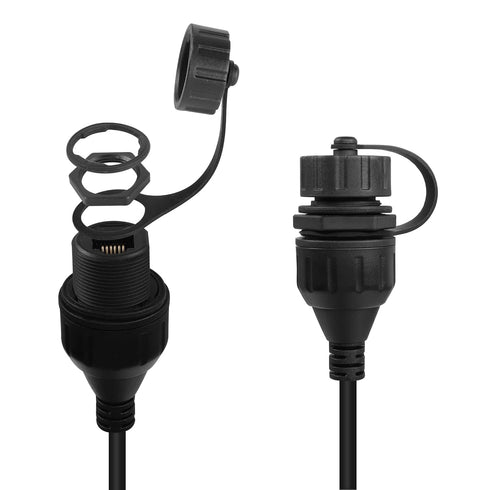 QIANRENON RJ11/RJ12 6P6C Panel Mount Waterproof Connector CAT3 RJ12 Male to Female Outdoor Telephone Line Socket,IP67 Waterproof,for Telephone Com...