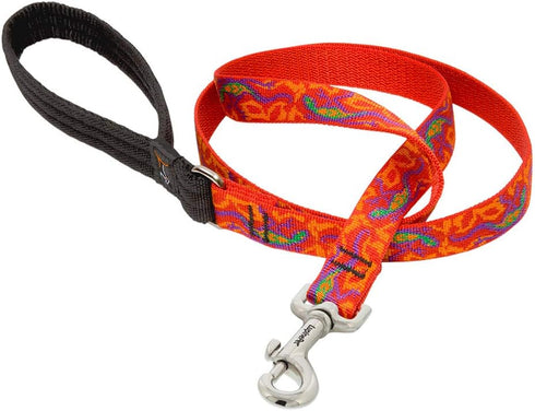 LupinePet Originals 3/4" Go Go Gecko 6-foot Padded Handle Leash for Medium and Larger Dogs...