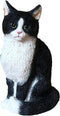 Cat Resin Outdoor Tree Sculpture Gift Garden Terrace Lawn Outdoor Cat Statue (Black)...