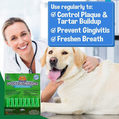 Bodhi Dog Finger Toothbrush for Dogs & Cats | Puppy Toothbrush with Soft & Flexible Silicone Bristles for Pet Dental Care | Easy Teeth Cleaning Do...
