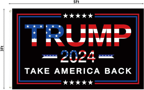 Trump 2024 Flag 3x5 Ft Take America Back Flags Single Ply Indoor Outdoor Banner...