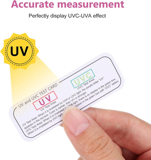 UVC Light Test Card, UV Intensity Test Card | 3-in-1 UV Test Card | UVA & UVC Light Identifying Card | UV Bulb & LED Intensity Reading Card | UV D...
