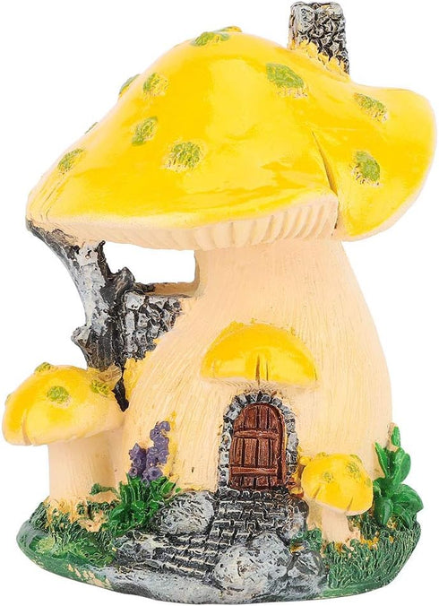 Estink Mushroom Decor Fairy Gardens Solar Houses 1PC Mushroom House Sculpture Lawn Garden Art Decoration Courtyard Patio Ornaments...