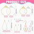 200PCS Jewelry Making Earrings Supplies Earring Hooks for Jewelry Making French Beading Hoop Earring Finding Hoop Open Beading Hoops Teardrop Roun...