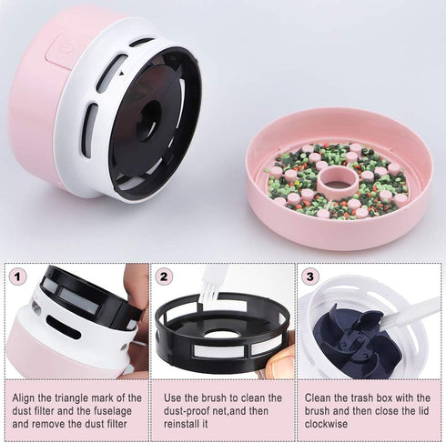 BLOCE Diamond Tools, Diamond Accessories for Diamonds, Desk Accessories Hand-Held Vacuum Cleaner, Desk Vacuum Cleaner Mini (Pink)...
