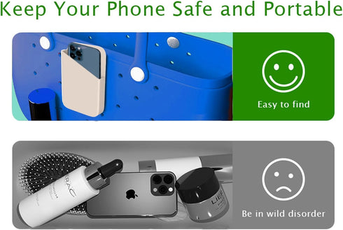 Silicone Phone Holder for Bogg Bag, Flower Bag Charms Compatible with All Bogg Bags, Find Your Phone in A Second with Phone Holder for Bogg Bag,Po...
