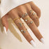 KISS WIFE Gold Stackable Moon Star Knuckle Rings Set for Women, Boho Dainty Lightweight Stacking Rings, Vintage Midi Rings Pack, Trendy Jewelry...
