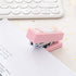1 Set Pink Mini Stapler with No.12 Staples, Cute Rabbit Pattern Desktop Stapler, Staple Remover, Bookbinding Machine Desk Staplers for Paper Clips...