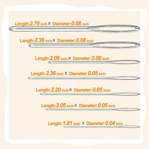 28/35/60 PCS Large-Eye Blunt Needles, Stainless Steel Yarn Knitting Needles, Sewing Needles for Hand Sewing, Crafting Knitting Weaving Stringing N...