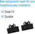 Adhiper Replacement Headband Hinge Clip Cover + Pin Repair Parts Kits Compatible for Solo3 Wireless Solo2 Wireless Over-Ear Headphones?Matte Black...