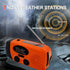 5000mAh Weather Emergency Radio, Portable Solar AM/FM/NOAA Hand Crank Radio, Cell Phone Charger with SOS, 1W LED Flashlight, Headphone Jack, Power...