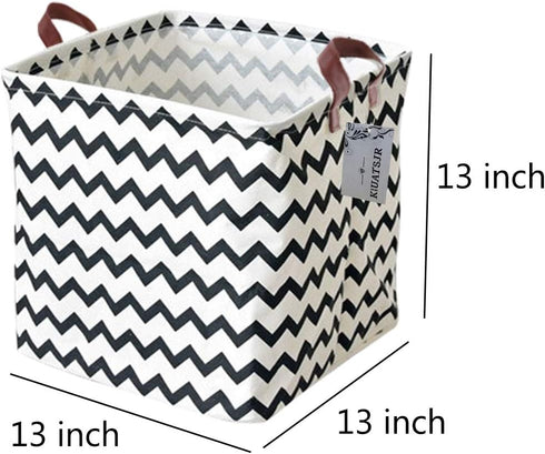 Storage Basket Fabric Organizer Bin for Toys, Books, Clothes, Pets,Perfect for Bedroom/Office/Nursery/Shelves(Polyline)...