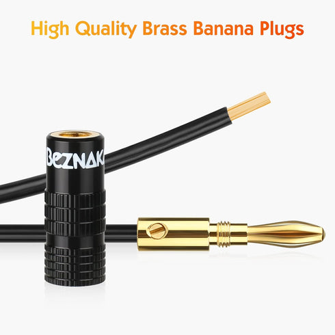 Banana Plugs with Dual Set Screws,Black and Red Aluminum Shell,6 Pairs......