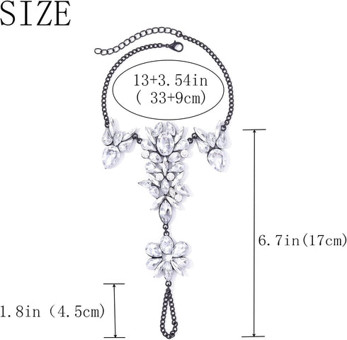 Woeoe Rhinestone Anklet Crystal Barefoot Sandals Foot Chain Pearl Anklets Foot Chain Beach Foot Charm Jewelry for Women...