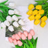 Artificial Tulips 10Pcs Real Touch Fake Tulips PU Flower Arrangement Bouquets for Home Party Decoration (Yellow)...