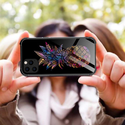 ZHEGAILIAN Case Compatible with iPhone 12 Mini Case,Mandala Galaxy Pineapple Case for iPhone 12 Mini Women Girls,Anti-Slip Shockproof Dropproof Ca...