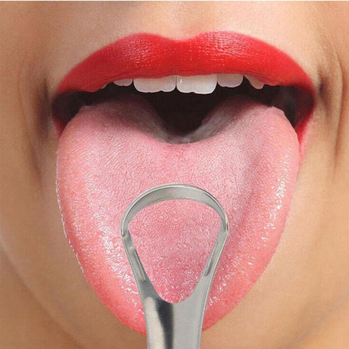 Silvery Tongue Cleaner Brushes Tongue Scraper, Tounge Scrappers Stainless Steel, Portable Tongue Scraper Reduce Bad Breath and Freshing Breath for...