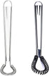 Stainless Steel Mini Spring Egg Beater Silicone Whisk Magic Hand Held Sauce Stirrer Blender Milk Frother Foamer Coffee Mixer (2Pack-Silicone+Steel...