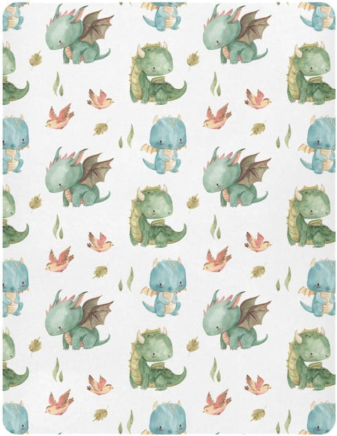 Burbuja Fitted Crib Sheet for Girls and Boys, Cute Dragon Soft Breathable Crib Sheet for Standard Crib and Toddler Bed Mattresses, 27 x 39 in...