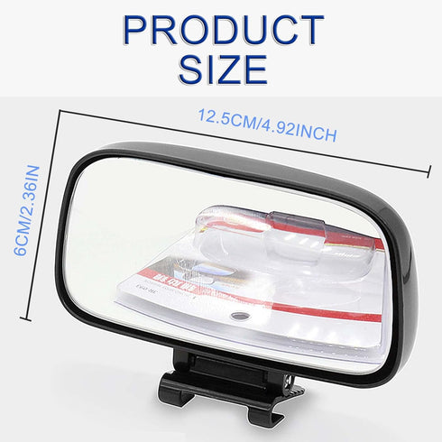JONMON Blind Spot Mirror - Adjustable 360 Rotation Car Auxiliary Convex Wide Angle Mirror - Snap-On Clip for Side Rearview - Universal for Cars, T...