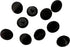 PEPPERLONELY 10PC Black Satin Bridal Buttons with Shank, 12.5mm (1/2 Inch)...