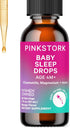 Pink Stork Baby Sleep Drops, Naturally Support Sleep without Melatonin for Infants, Toddlers, and Kids, Aid Sleep with Chamomile and Magnesium, Ba...
