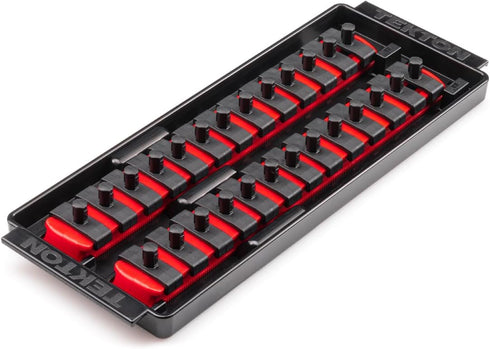 TEKTON 1/4 Inch Drive 2-Rail Socket Organizer Set, Red (26-Tool) | OST01126...