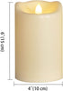 Outdoor Waterproof Flameless Candle with Timer - Flickering Large Plastic Battery Operated LED Lantern Light Bright Resin Electric Pillar for Outs...