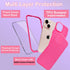Coolwee Full Body Protective Hybrid 3 Layers Rugged for iPhone 15 Hot Pink Case - 6.1 inch, Heavy Duty Shockproof for Girls with Camera & Screen P...