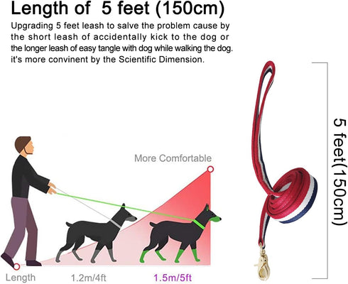 Premium Dog Leash with Luxury Style, Soft Durable Dog Leashes, Walking Training Leash for Small Medium Large Dogs...