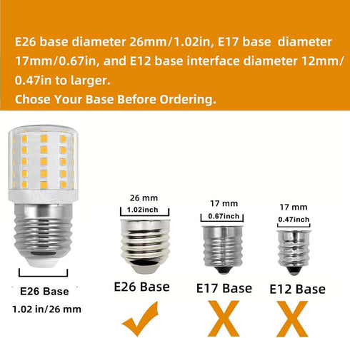 LED KEI D34L Refrigerator Light Bulb AC 100-265v 3.5w 40W Halogen Equivalent E26 Fridge Appliance A15 Daylight White 6000K 1 Pack...