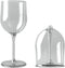 Portable Collapsible Plastic Wine Glass (BPA Free) with a Safety Carrier 1pcs (Transparent)...