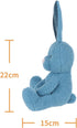 Apricot Lamb Toys Plush Jewelry Blue Velvet Bunny Rabbit Stuffed Animal Soft Cuddly Perfect for Kids 8.7 Inches...