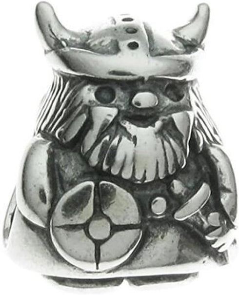 Viking Warrior Charm - 925 Sterling Silver - Fits DIY European Bracelet...