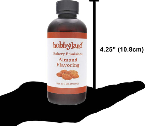 Hobbyland Bakery Emulsions (Almond Flavoring, 4 fl oz), Almond Baking Emulsion, Made in small batches....