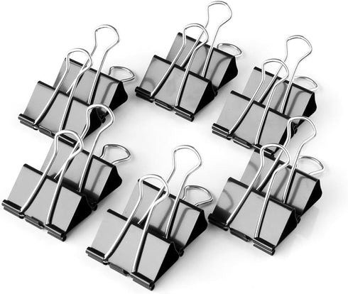 YEJI 50 PCS Black Binder Clips Paper Clamp Paper Binder Assorted Sizes for Office, Home Using, School Using, Especially for Students, Teachers to ...