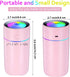 Colorful Cool Mini Humidifier, Humidifier for Car, Office Room, Bedroom,etc. Auto Shut-Off, 2 Mist Modes, Super Quiet. Pink...