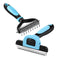 MIU COLOR Pet Grooming Brush?Deshedding Tool & 2 Sided Undercoat Rake for Dogs & Cats,2 in 1,Reduces Shedding and Remove Knots,Mats,Tangles for Ca...