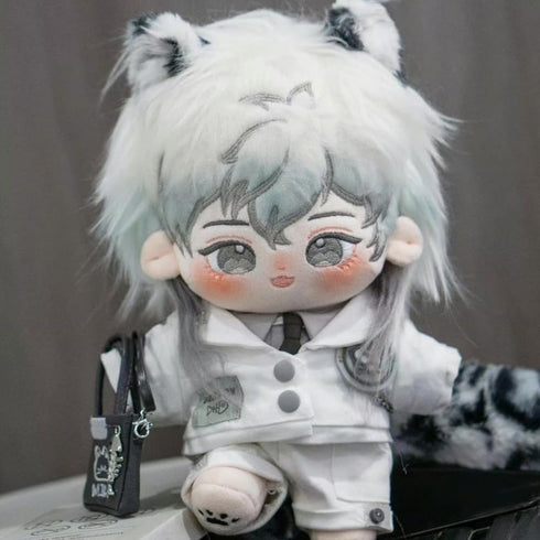 niannyyhouse 20cm Plush Doll Clothes Hat Coat Shirt Pants Backpack Glasses White Cat Set 8in Doll Accessories Dress Up...