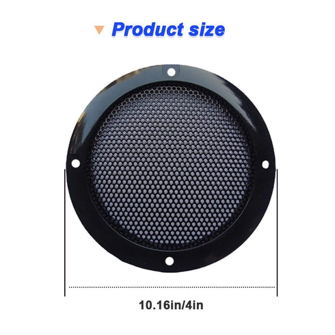 4" Speaker Grills Cover, Cold Rolled Steel Loudspeaker Net Cover, Metal Mesh Speaker Grille Replacement for 4 Inch Woofer Speakers, with Screws (4...
