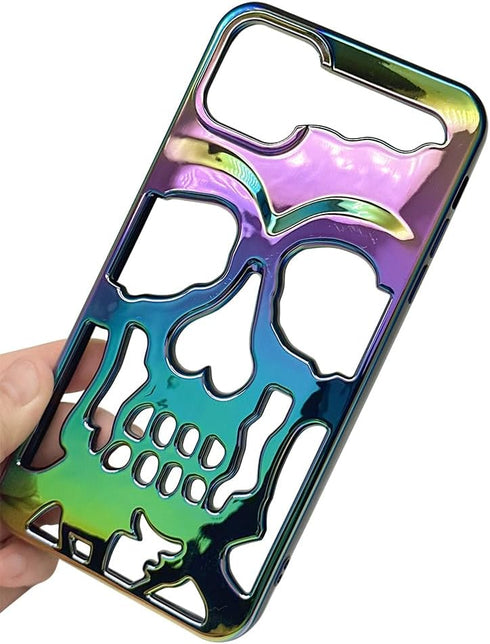 2023 Luxury Plating Skull Phone Case - for iPhone 13 Pro Metal Hollow Soft Cases Cover, Personality Carving Phone Cover......
