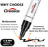Permanent Paint Markers Pens - 3 Pack White Oil Based Paint Pens, Medium Tip, Quick Drying and Waterproof Marker Pen for Metal, Rock, Wood, Fabric...