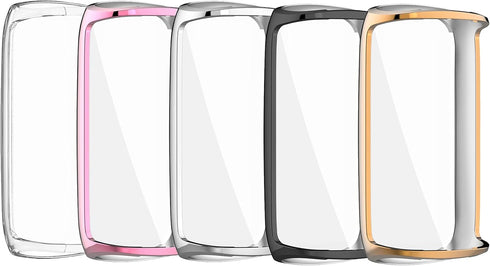 Screen Protector Case Compatible with Fitbit Luxe Smartwatch Accessories Covers Scratched Resistant Full Protective Cover (5Colors)...