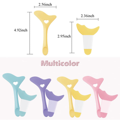 Eyeliner Stencils 4Pcs Reusable Silicone Eyeliner Aid Mascara Shield Eyeliner Eyelash Eyeshadow Lipstick Applicator Guide Tool Multifunctional Eye...