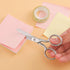 Round Tip Sewing Scissors: Small Safety Sharp Tiny Fabric Scissors, 4.75 Inches Silver Stainless Steel Shears for Cutting Yarn Thread Embroidery k...