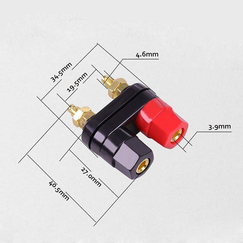 4Pcs Banana Plug Jack Female Socket Gold Plated Terminal Binding Post Dual 4mm Banana Plugs Connector for Speaker Amplifier Terminal...