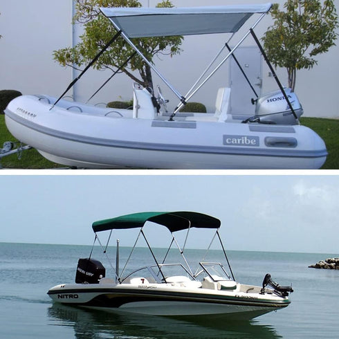 2 PCS Adjustable Heavy Duty Bimini Top Straps,Marine Grade Double Snap Hook Strap+ Pad Eye Straps,28"~60" Stainless Steel Boat Awning Hardware Acc...